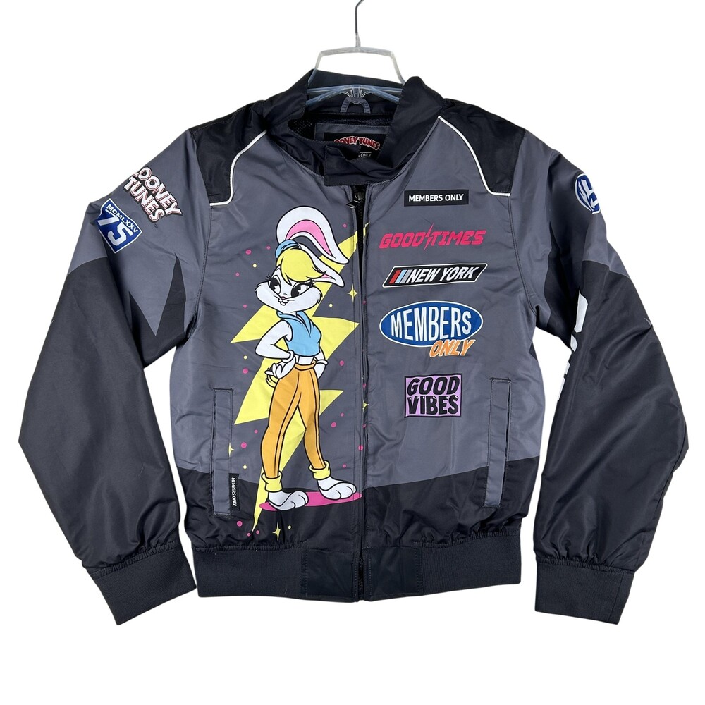 Members Only Jacket Youth Medium Looney Tunes Lola Bunny Racing Love Graphic